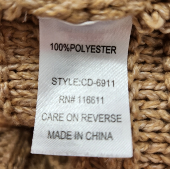 Anthropologie x Amadi "Leah" Neutral Tan Cable-Knit Sweater Dress Size XL - Picture 13 of 14